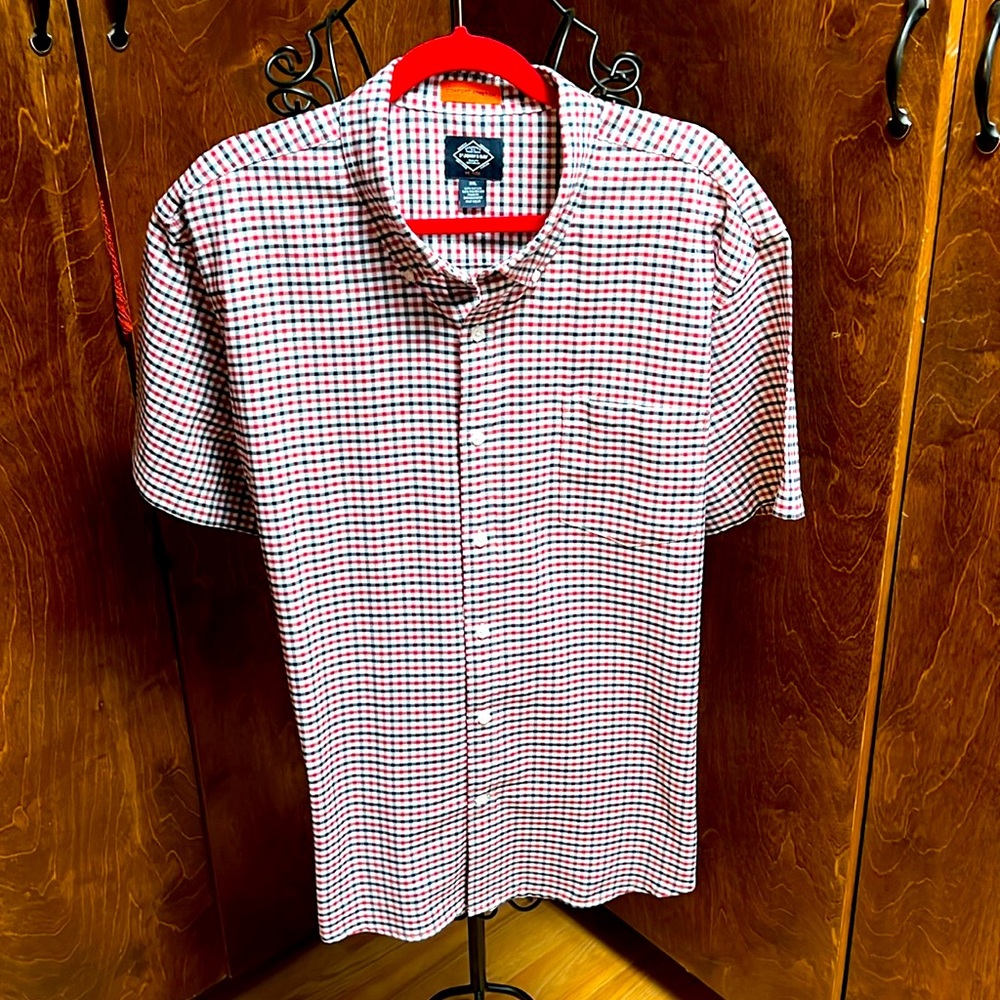 St. John’s Bay plaid red/blue 2XL men’s shirt 60% cotton 40% polyester